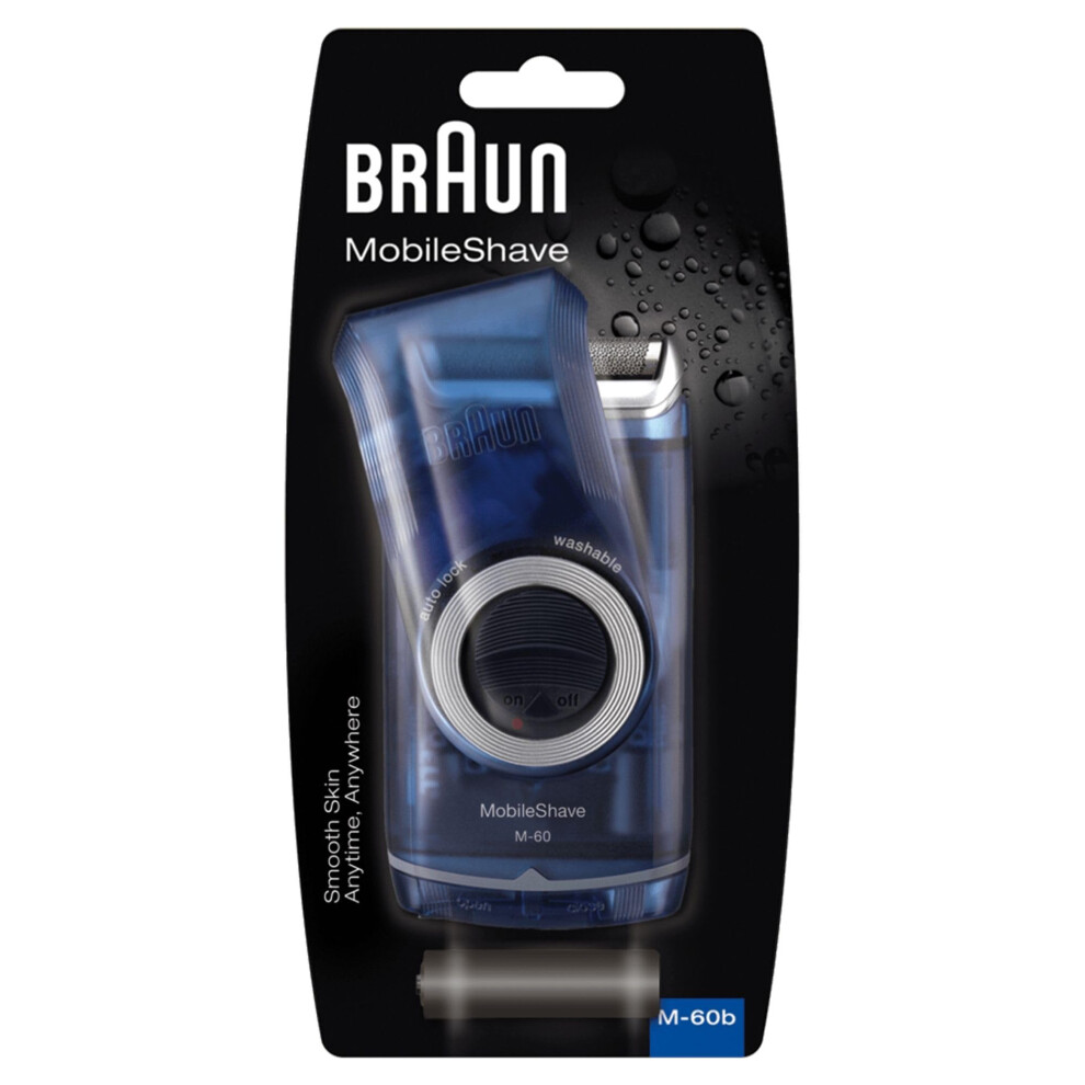 Braun Pocketgo Mobile Shave Electric Travel Shaver, Electric Razor For Men For O