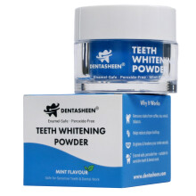 Dentasheen Teeth Whitening Powder – Dentist-Approved Tooth Whitener – Enamel-Safe, Peroxide-Free & Sensitivity-Free – Removes Coffee, Tea, Wine