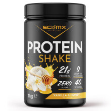 SCI-MX Protein Shake • Vanilla + Honey Flavour • 1kg • 21g Protein per Serving • Vegan Protein Powder Made from Soy Isolate • Zero Sugar •