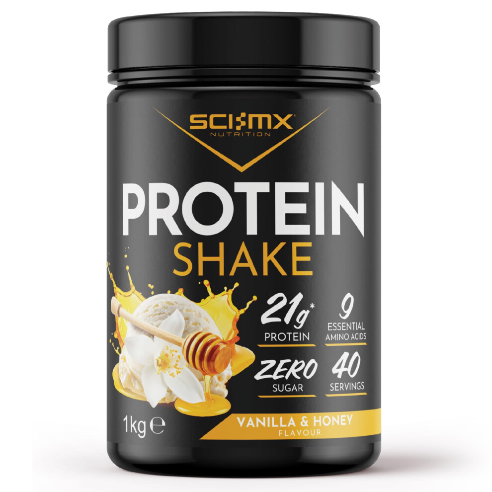 Sci-Mx Protein Shake Â¢ Vanilla + Honey Flavour Â¢ 1Kg Â¢ 21G Protein Per Serving Â¢ Vegan Protein Powder Made From Soy Isolate Â¢ Zero Sugar Â¢
