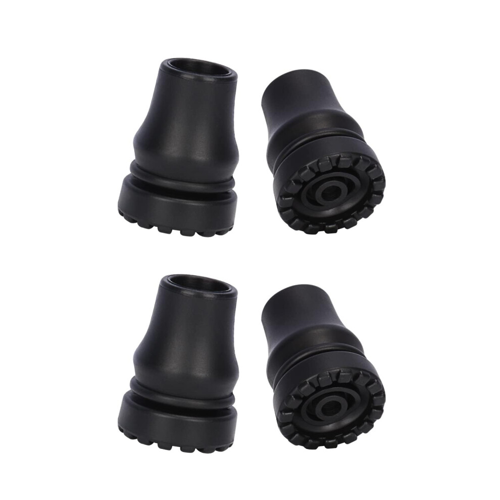 Supregear Rubber Ferrules For Walking Sticks (4-Pack), 16Mm Non-Slip Replacement Cane Tip For Standard Walking Stick Folding Cane Crutch Accessory, E