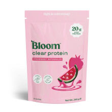 Bloom Nutrition Clear Protein Powder – Strawberry Watermelon Flavour – Whey Protein Isolate & Collagen Peptides – Light & Refreshing Protein Dri