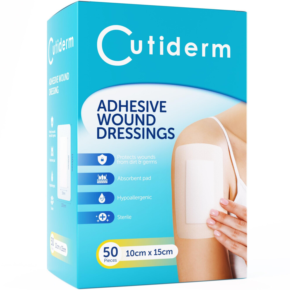 Cutiderm Adhesive Wound Dressing 10Cm X 15Cm - Pack Of 50