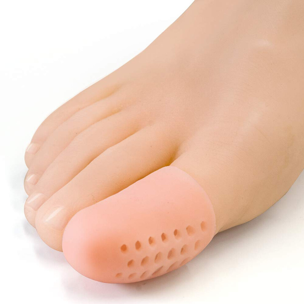 Welnove 10 Pack Big Toe Caps - Breathable Gel Toe Protector Great To Cushion Toe And Provides Pain Relief From Corns, Blisters, Missing Or Ingrown To