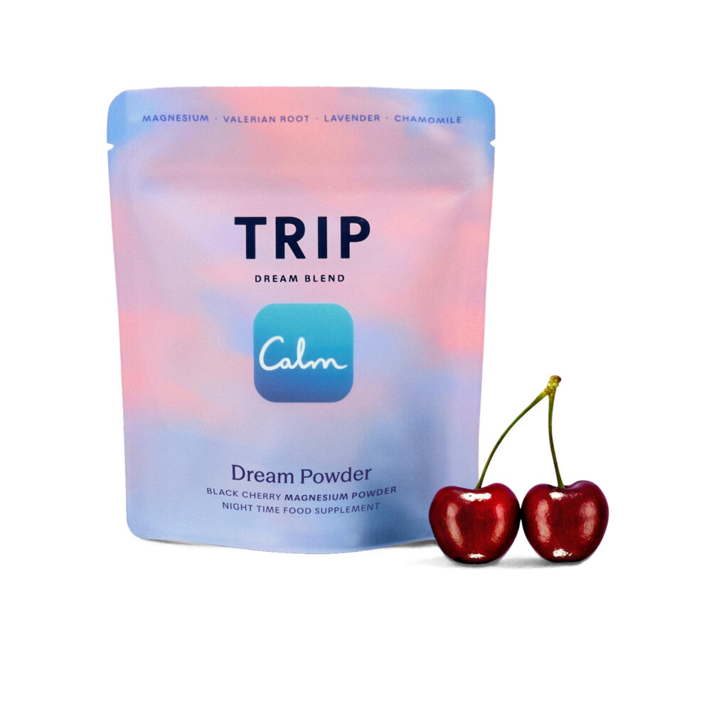 Trip Dream Powder Black Cherry Flavour | Night-Time Wind-Down Drink With Magnesium Glycinate, Tart Cherry, L-Theanine, Chamomile & Lavender | Bedtime