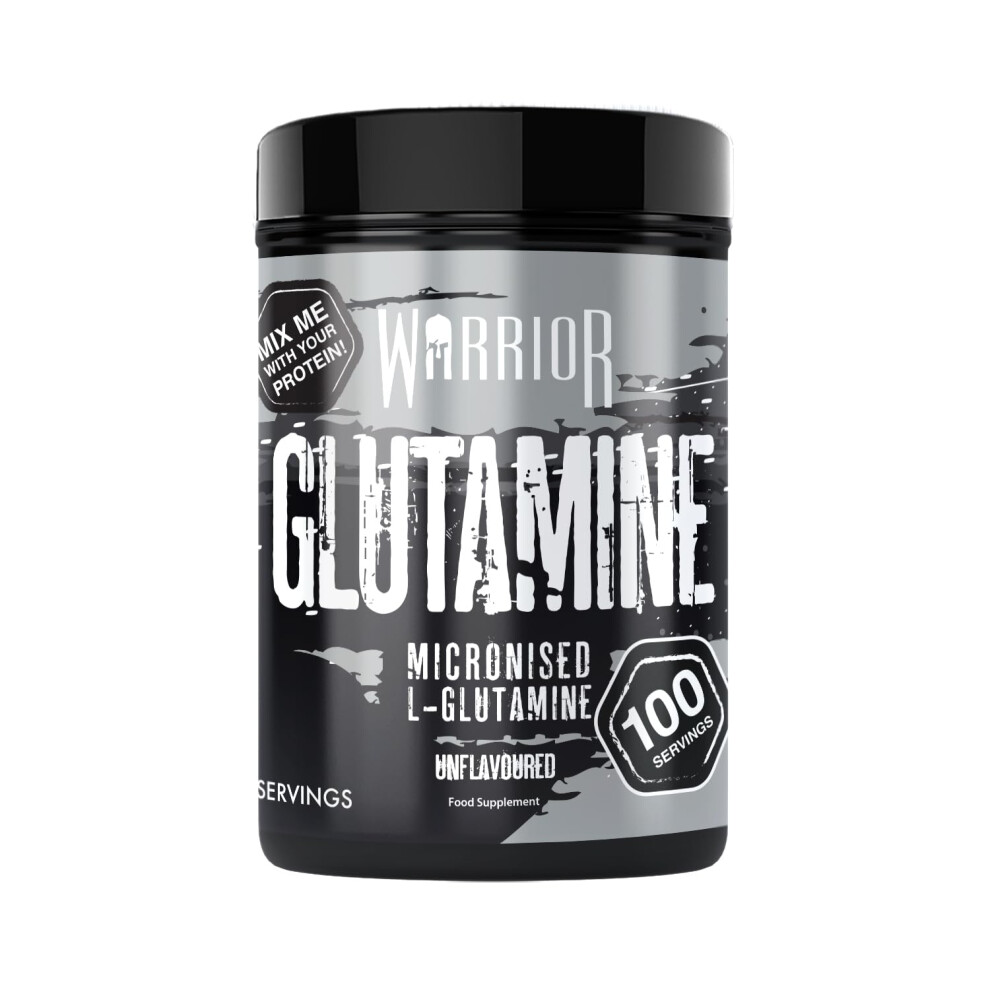 Warrior Glutamine 500G - Pure Micronised L-Glutamine Powder - Amino Acid - Muscl