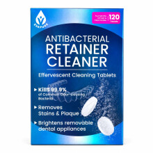 Evapure Retainer Cleaning Tablets – 120 Count, Removes Odours & Stains, Instantly Cleans & Brightens, 4 Months Supply, Dental Cleaning Tablets for R