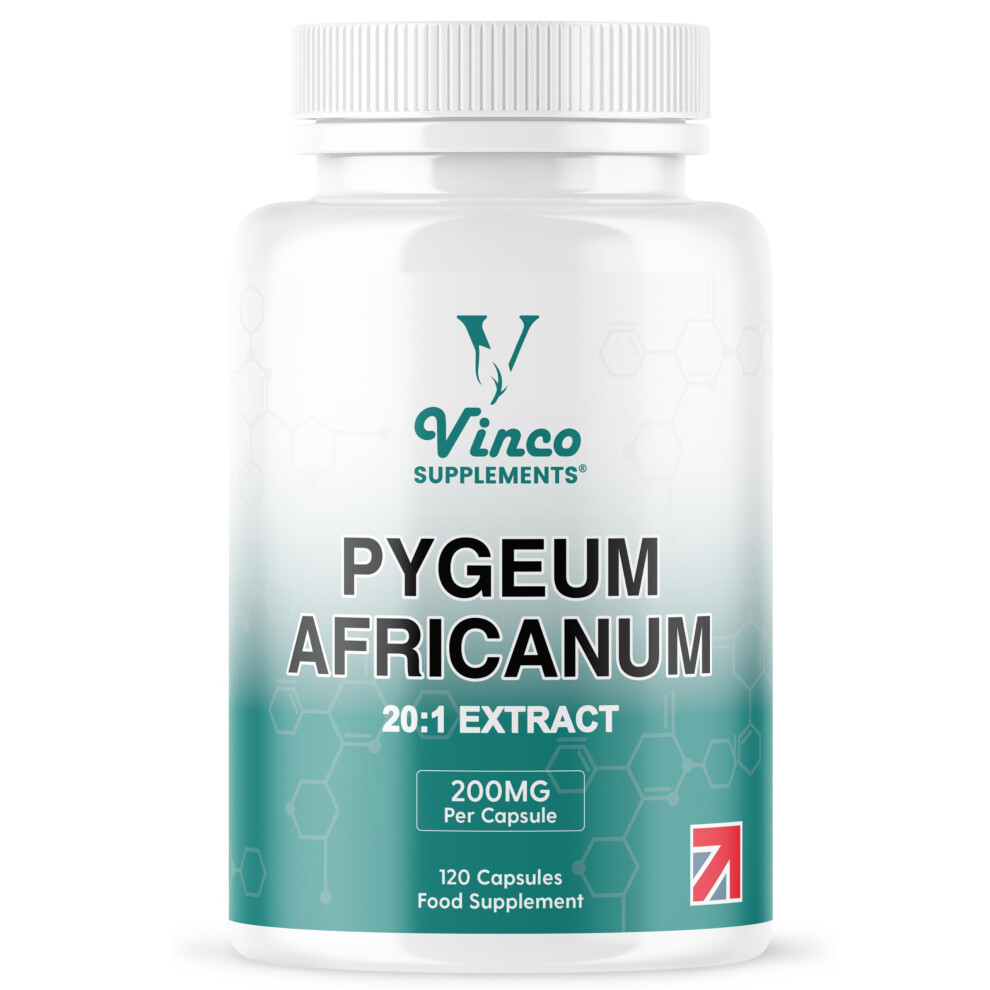 Photos - Vitamins & Minerals Vinco Pygeum Africanum 4,000mg Equivalent - 200mg of 20:1 Extract - 120 High Strength Capsules - 13 phytosterols - Prostrate