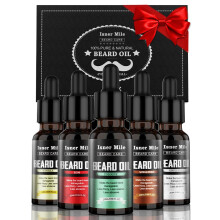 Beard Oil Kit Stocking Stuffers: Gifts for Men Him Dad Boyfriend, Mustaches Conditioner - Soften - Strength with Sandalwood, Bay Rum, Vanilla, Cologn
