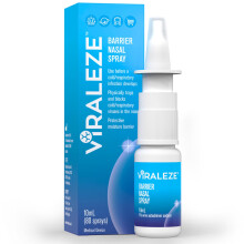 VIRALEZE Barrier Nasal Spray – Helps Trap & Block Cold & Respiratory Viruses, Clinically Proven, Extra Layer of Protection - Travel-Friendly Spray f