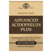 Solgar Advanced Acidophilus Plus Vegetable Capsules - Pack of 60 - Supports Digestion - Maintain Healthy Bacteria Levels - Vegan and Gluten Free
