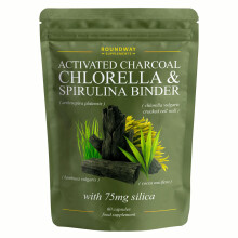 Binder & Detox Supplement with Activated Charcoal, Chlorella, Spirulina & Silica. Advanced Full Spectrum Binder for Cleanse & Detox | 60 Capsules | M