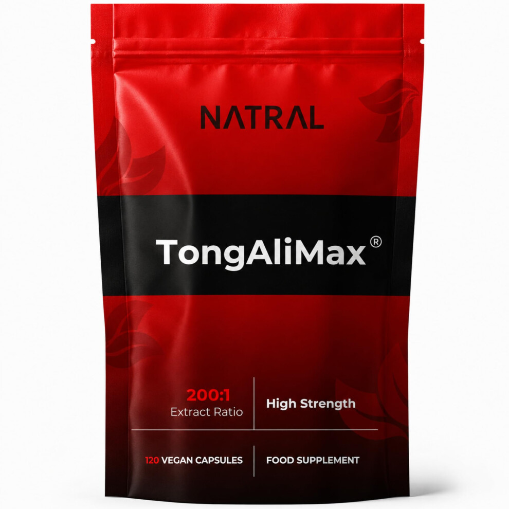 Natral Tongalimax 120 Capsules - 100% Pure Root Extract Only - No Additives Or Fillers - Promotes Vitality And Natural Energy