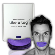 Premium Mouth Tape by Like A Log (Purple) - 30 Pack Sleep Strips for a Better Ni