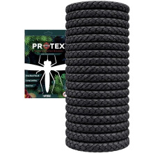 18 Black Insect Repellent Bracelets, Adjustable Leather Deet-Free Wrist Bands, Effective Protection, Insect Mosquito Repeller Bands for Adults & Kids