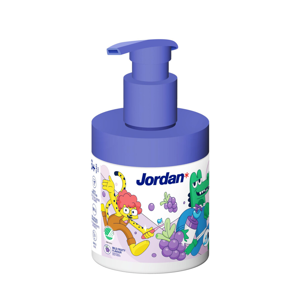 Jordan* Jordan | Junior Toothpaste Pump | Toothpaste On A Pump Dispenser Equivalent To 3 Regular Tubes | Innovative And Convenient Solution Developed For C
