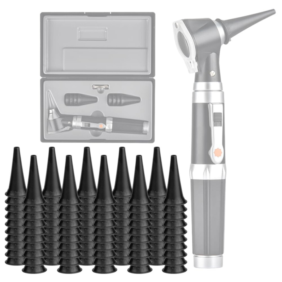 Jiusion Original 100 Pack 4Mm Otoscope Speculum Tips For 3X Otoscope Or Same Style Otoscope, Disposabe Speculum Otoscope Caps Accessory 100Pc