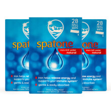 Spatone 100% Natural Iron Supplement (84 Sachets), Daily Convenient Liquid Iron Sachets, Nothing Artificial, Better Absorption than Tablets, Less Sid