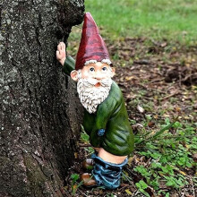 Humoristisch tuinkabouterbeeldje, ondeugende decoratie van waterdicht hars, grappig tuinbeeldje dat stout plast, geschikt voor binnen
