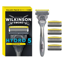 WILKINSON SWORD - Hydro 5 Ultimate Razor For Men Shock Absorb Technology Hydrati