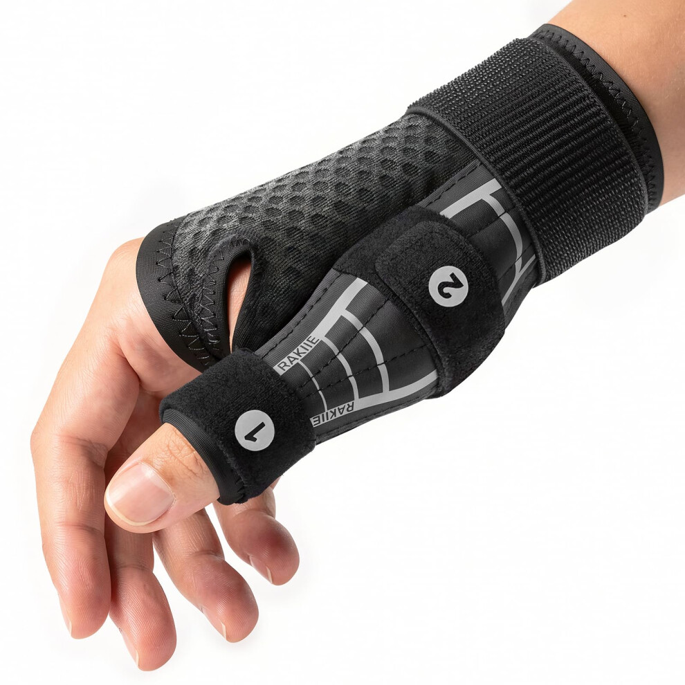 Rakiie Ergonomical Thumb Support With 2 Support Bars, Stable Thumb Spica Splint For Trigger Thumb Right Hand Or Left Hand, Thumb Brace For Arthritis,