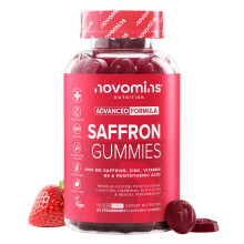 Saffron Gummies 1000mg - 60 Gummies - Sugar-Free Saffron Supplement - with Pantothenic Acid, Vitamin B6 & Zinc - Vegan & Gluten-Free - 1 Month Supply