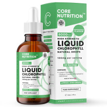 Liquid Chlorophyll Drops for Water - High Strength of 6000mg per 60ml Bottle at 4X Concentration - 2 Month Supply of Chlorophyll Liquid Drink - Made