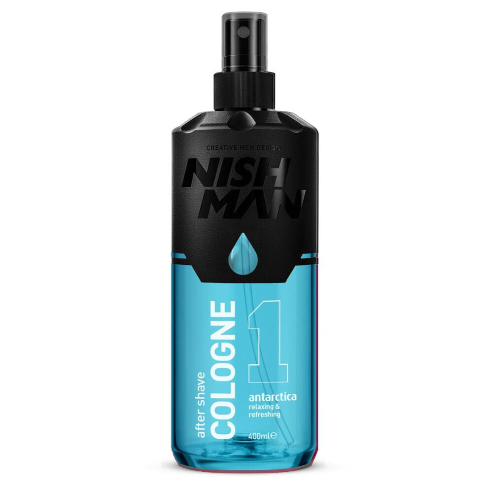 Nishman Aftershave Men, Mens Cologne 01 Antarctica 400 Ml Â Relaxing Refreshing Aftershaving Spray Lotion Kolonya For Men Â Citrus, Grapefruit, Ta