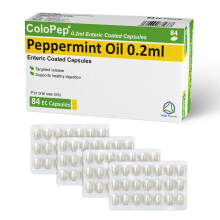 ColoPep Peppermint Oil Capsules | Enteric Coated Gastro-Resistant Natural Mint Capsules for Healthy Digestion, Bloating | Encased in Hygienic Blister