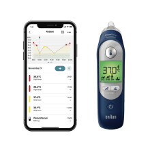 Braun ThermoScan 7+ connect Ear thermometer | Braun Family Care app Compatible | Age Precision Technology | Baby and Infant Friendly | #1 Brand