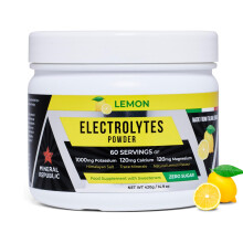 Mineral Republic Electrolyte Powder – Sugar-Free Lemon Hydration Drink Mix – 60