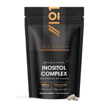 Myo Inositol & D Chiro Inositol 4000mg – PCOS Supplement with Chromium Folic Acid & Vitamin B6-60 Vegan Tablets – By Alpha01