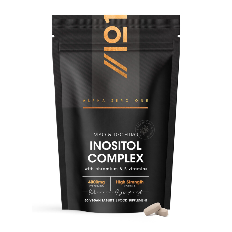 Alpha01 Myo Inositol & D Chiro Inositol 4000Mg Â Pcos Supplement With Chromium Folic Acid & Vitamin B6-60 Vegan Tablets Â By