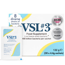 VSL#3 High-Concentration Probiotic Supplement (30 sachets) for Gut Health - 450 Billion Live Bacteria Across 8 Diverse Strains - Proven to Reach the