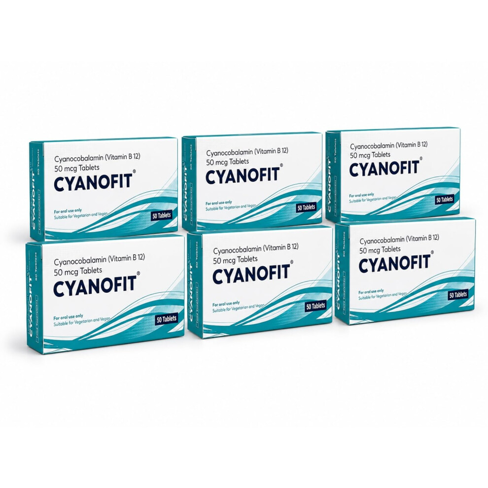 Purosure Cyanofit Vitamin B12 Tablets Â High Strength - 300 Tablets (10 Months Supply) Â Cyanocobalamin B12 50Mcg Supplement - Contributes To The Reduction