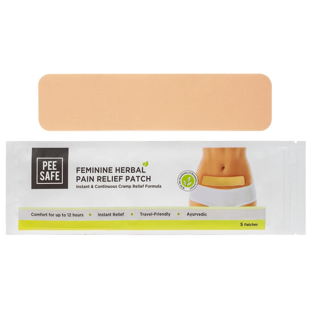 Peesafe Feminine Herbal Pain Relief Patches (5 Patches) | Instant & Continuous Pain Relief | Period Cramp Relief | Period Pain Relief | Menstrual Pai