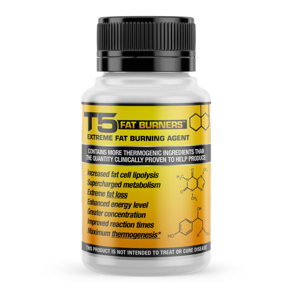 T5 Fat Burners X2 : Strongest Legal Diet & Weight Loss Pills (2 Month Supply)