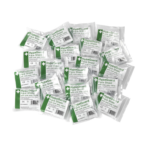 Safety First Aid Group Group HypaGuard Face Shields for CPR Resuscitation, Pack