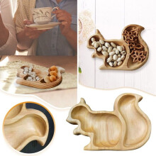 Snackschaal, borrelplank, houten bord, eekhoornmotief, kaasplank en charcuterieplanken van uniek massief hout