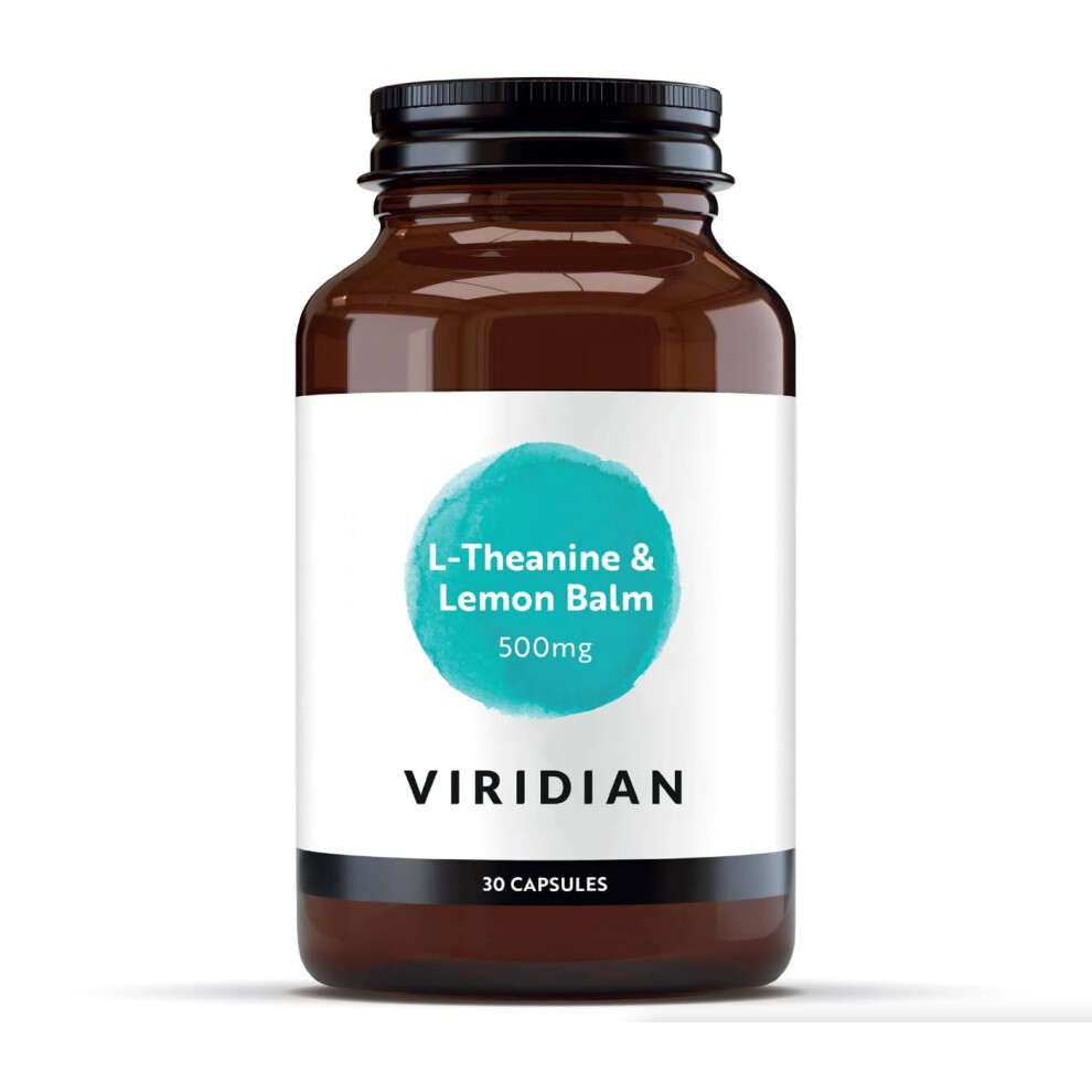 Viridian L-Theanine & Lemon Balm 30 Vegetable Capsules Vd (Vegan)