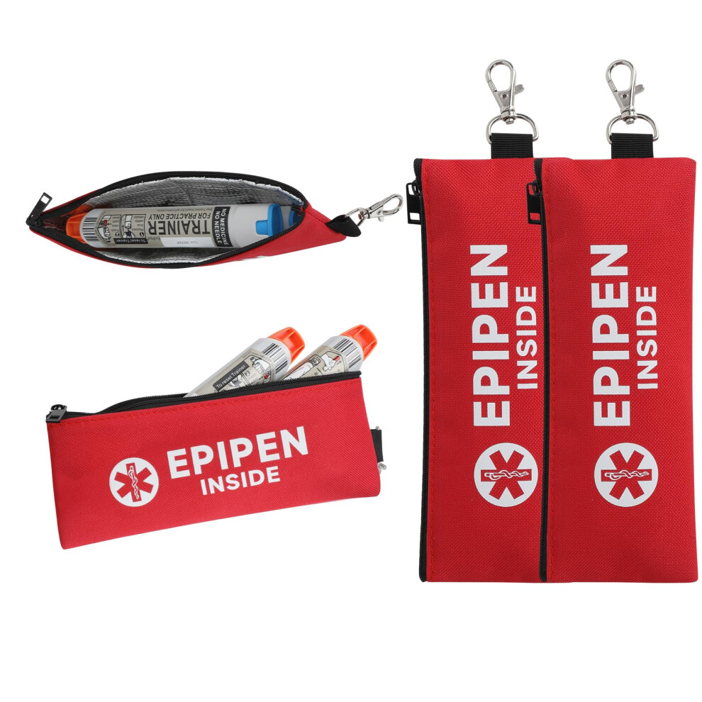 Youshares Epipen Carry Case - 2Pcs Epi Pen Travel Case Insulated, Epi Pen Bag, Epipen Carrier Emergency Medical Pouch, Injection Travel Case For Alle