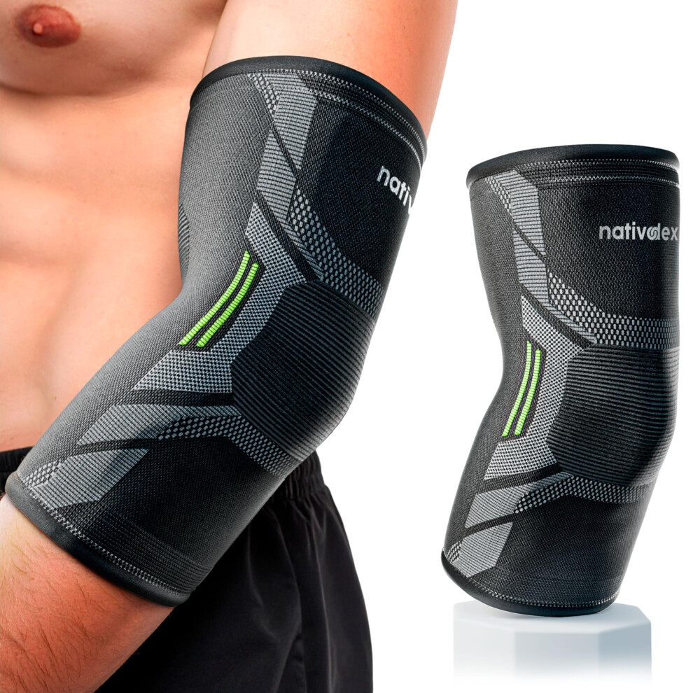 Nativodex Elbow Support For Men & Women Â Tennis Elbow Brace For Tendonitis & Golfers Elbow Â Compression Elbow Support For Gym, Weightlifting, Go