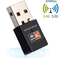 Universele USB Wi-Fi-adapter - 600 Mbps - Dual-band 2,4G/5G - Zwart