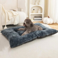 Groot hondenkussen, wasbare hondenmat voor honden, puppy's en katten, 95x65 cm, zacht pluche, antislip