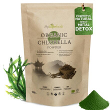 Chlorella Powder | Organic | 1Kg | Cracked Cell Wall | Energy & Natural Detox | High in Vitamin A, B12 & Iron | MySuperfoods