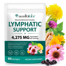Lymphatic Drainage Supplement, Lymph System Support Supplement Lymph Cleanse Detox 21-in-1 Herbal Blend to Support Healthy Energy Levels and Immune B