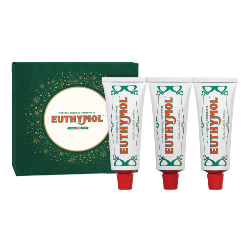 Euthymol Original Toothpaste Gift Box Set, Fluoride-Free Toothpaste for Plaque R