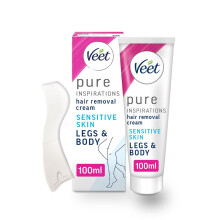 Veet Pure Inspirations Hair Removal Cream for Sensitive Skin, for Legs and Body,
