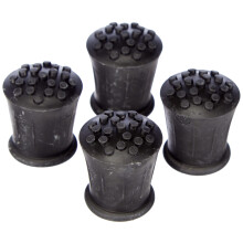 Merriway BH05582 (4 Pcs) Heavy Duty Rubber Walking Stick Ferrule Protectors Cane Tips, 19mm (3/4 inch) Black - Pack of 4 Pieces