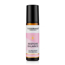 Tisserand - Restore Balance Pulse Point Roller Ball - Menopause and Menstruation Support - Rose, Clary Sage and Geranium - 10ml